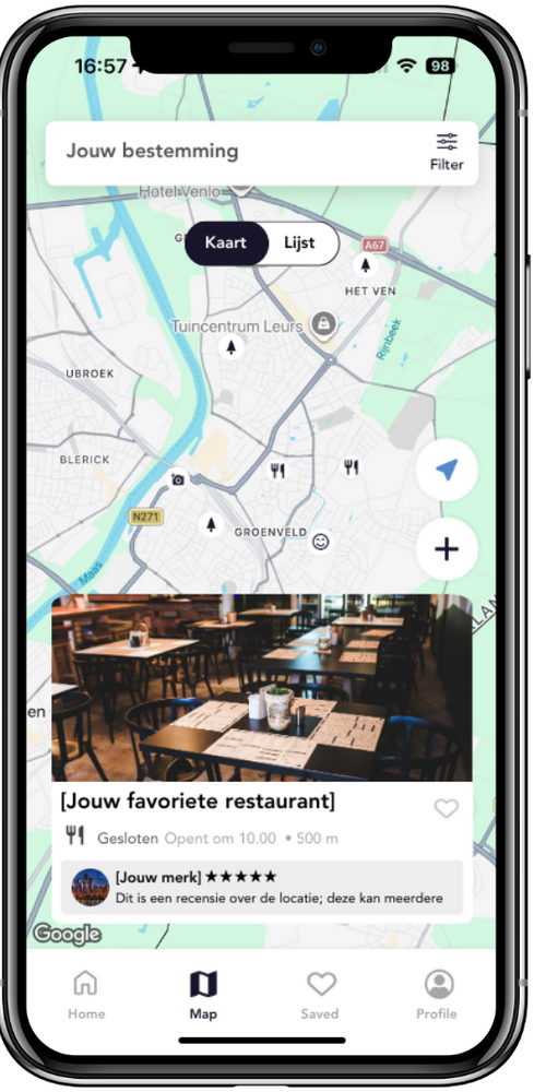 GoHere app – Map view